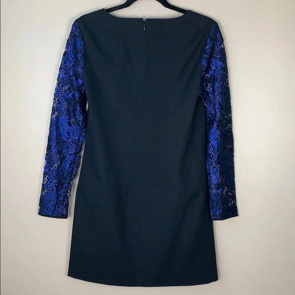 NWT 4C black and blue long sleeve dress sz 2 - Picture 7 of 7